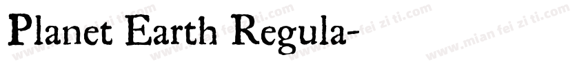 Planet Earth Regula字体转换